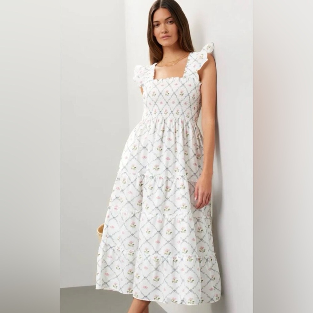 Hill House Home Ellie Nap Dress - Butterfly Trellis